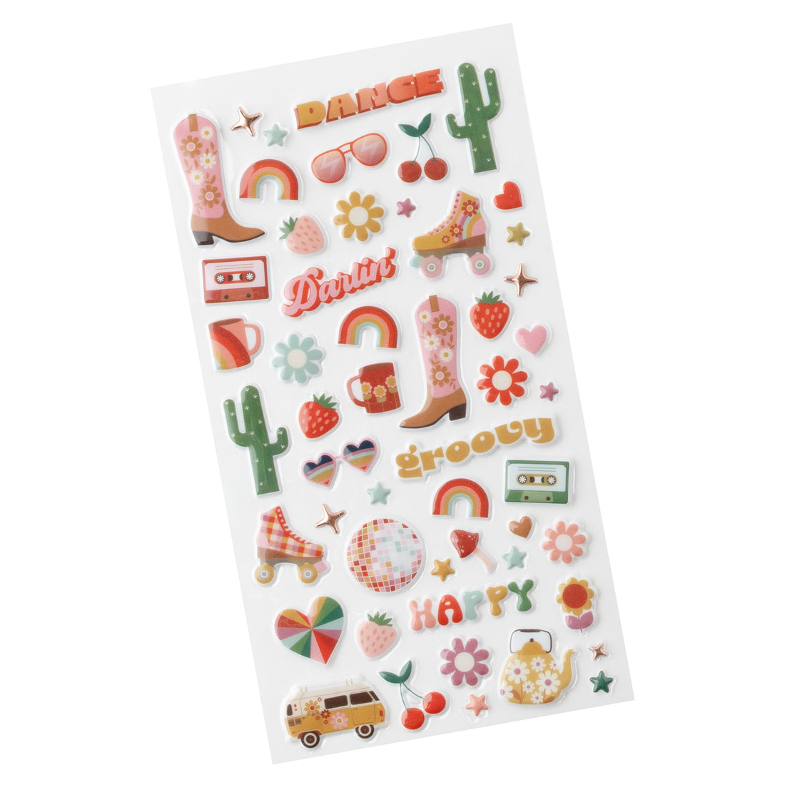 Jen Hadfield GROOVY DARLIN’ Puffy Stickers 52pc