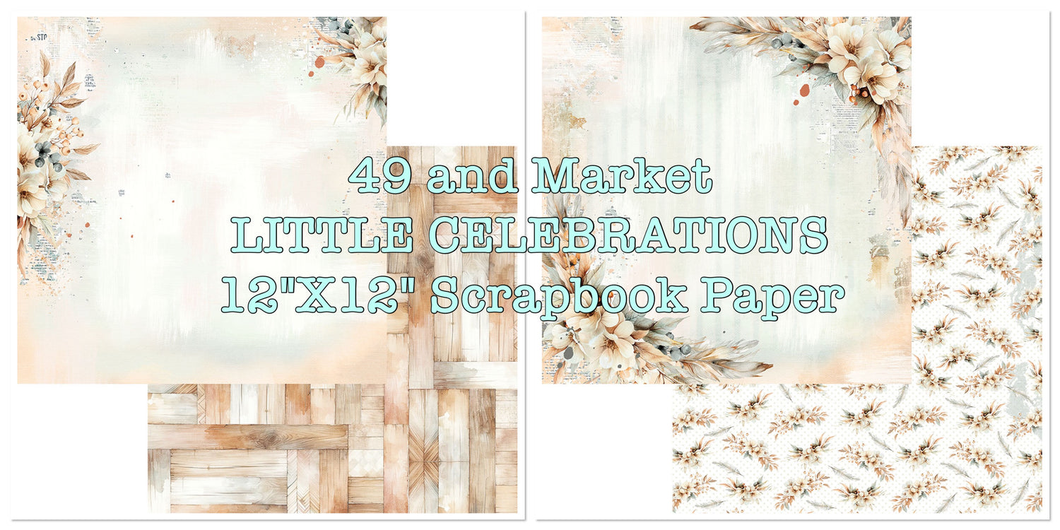 49 and Market LITTLE CELEBRATIONS 12"X12" Scrapbook Paper
