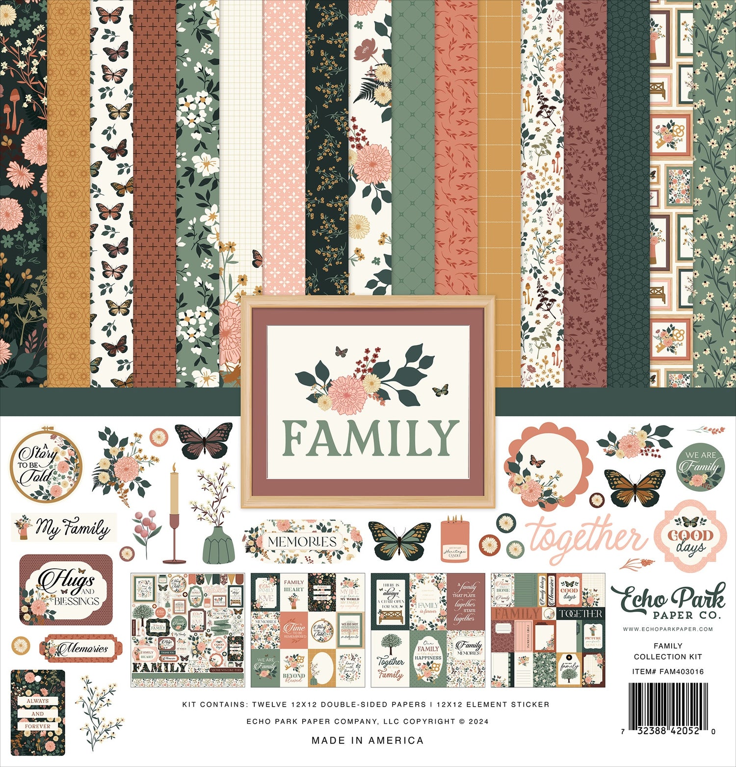 Echo Park FAMILY 12"X12" Scrapbook Collection Kit