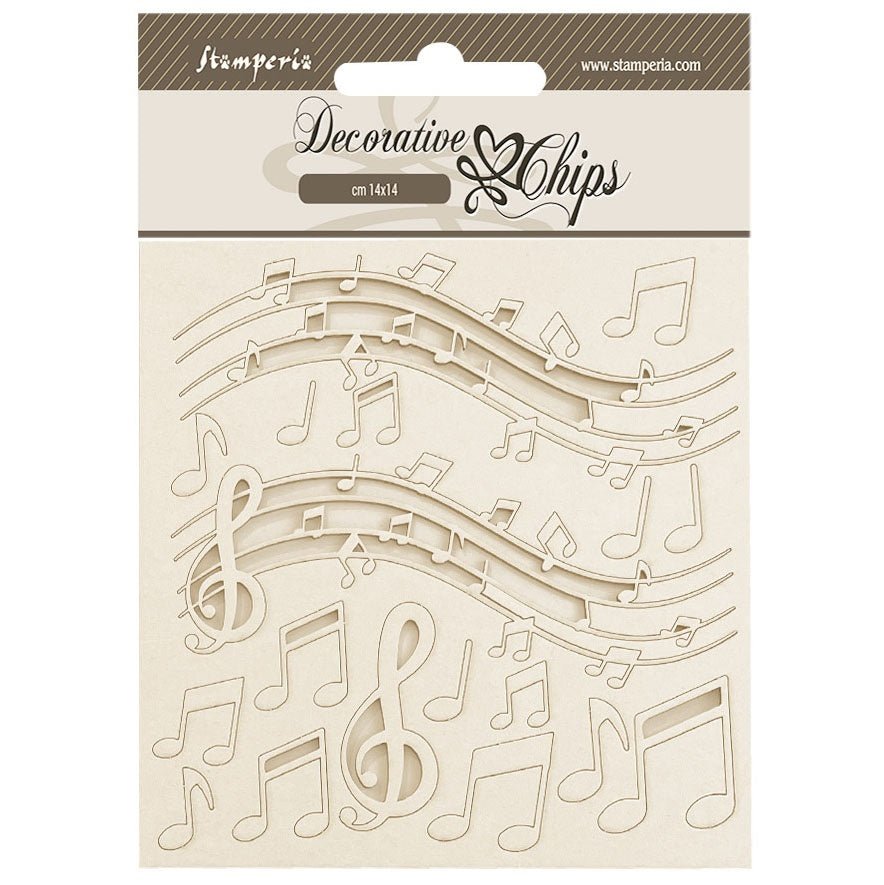 Stamperia Decorative Chips MUSIC The Nutcracker 18pc