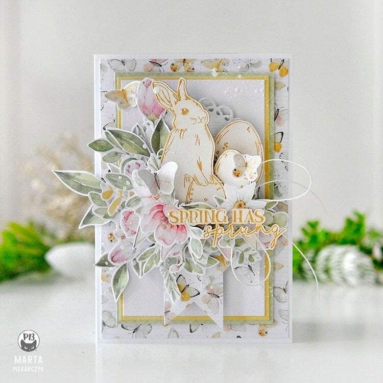 P13 SPRING IS CALLING 05 12"X12" Butterfly Scrapbook Paper Card