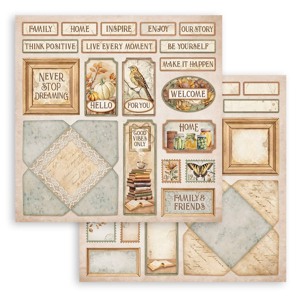 Stamperia GOLDEN HARMONY MAXI PAD 12"X12" Scrapbook Paper