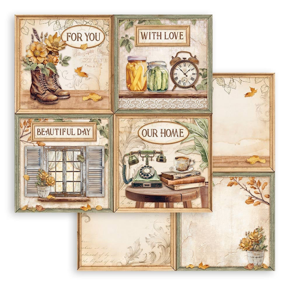 Stamperia GOLDEN HARMONY MAXI PAD 12"X12" Scrapbook Paper