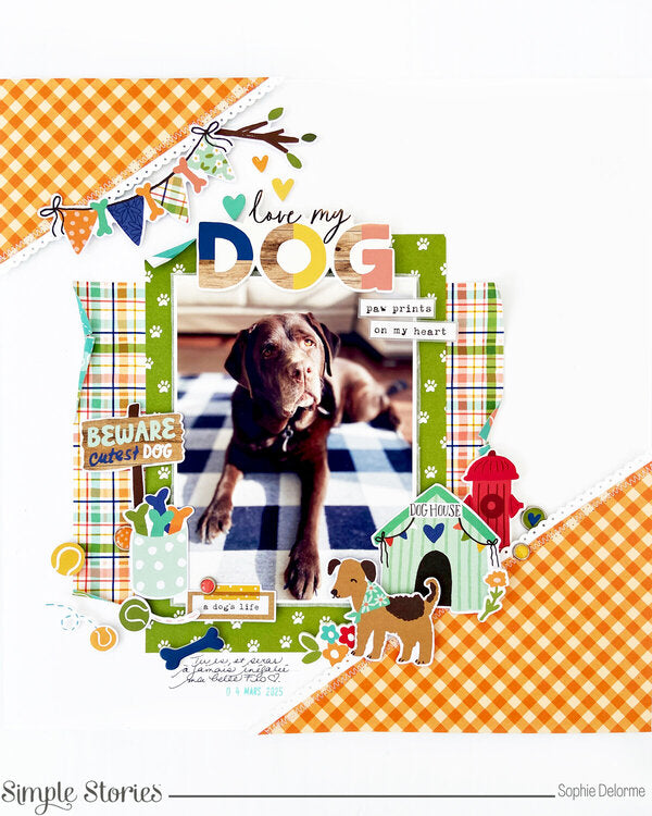 Simple Stories FUR BABY DOG 12"X12" Cardstock Stickers
