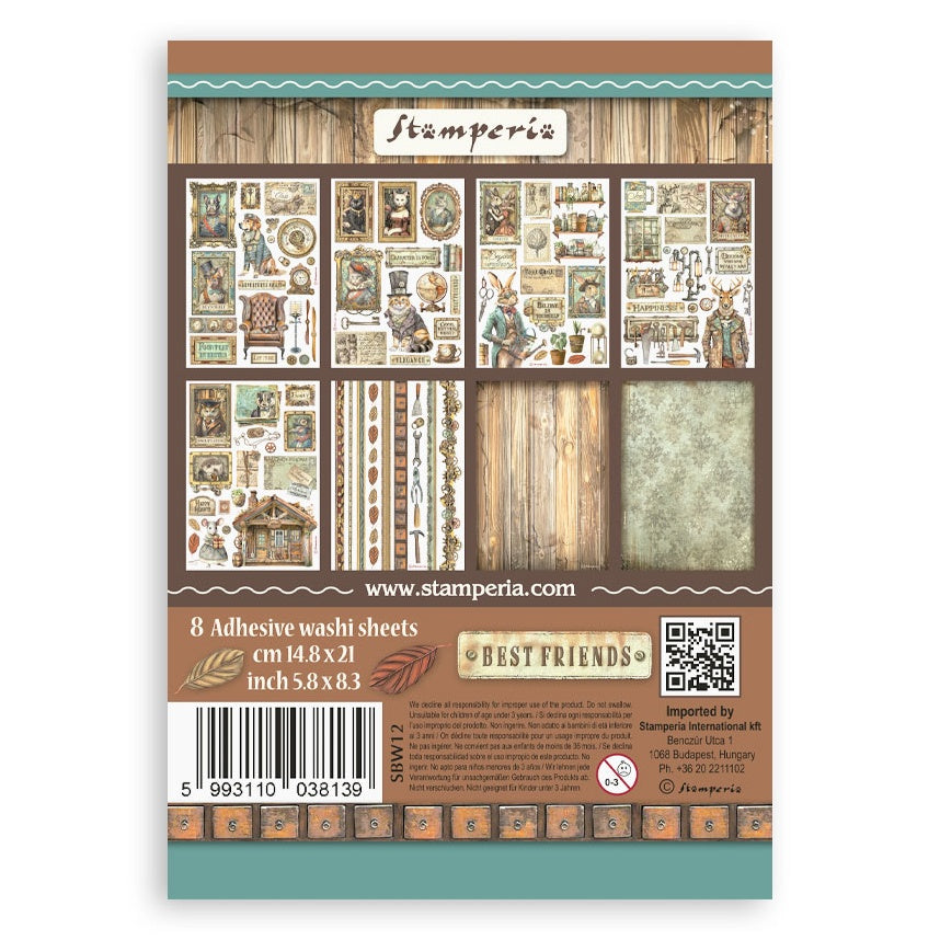 Stamperia ALTEREGO 6”X8” Washi Pad 8pc