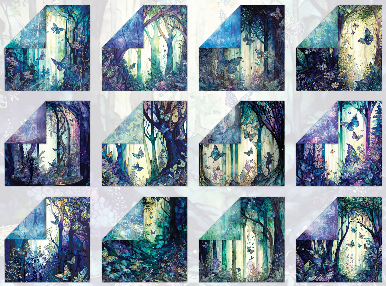 Crafter’s Companion THE FAIRY GLADE Signature Collection 12X12" Paper Pad 24pc