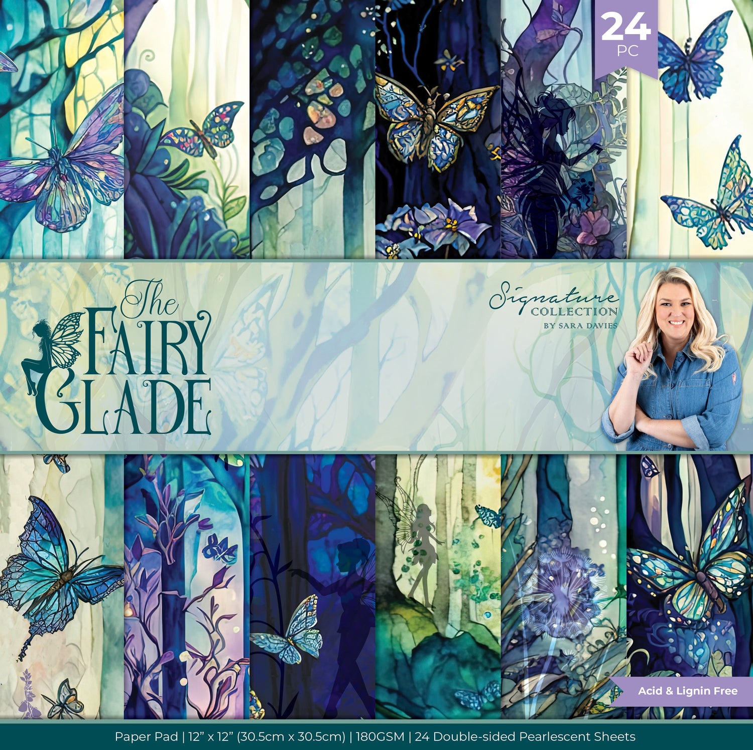 Crafter’s Companion THE FAIRY GLADE Signature Collection 12X12" Paper Pad 24pc