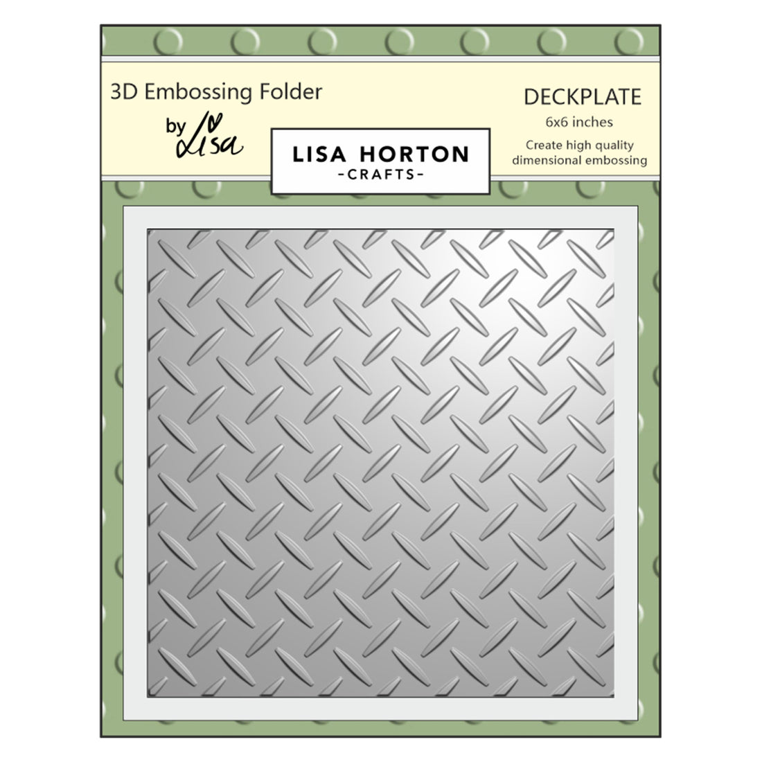 Lisa Horton DECKPLATE 3D Embossing Folder 6"x6"