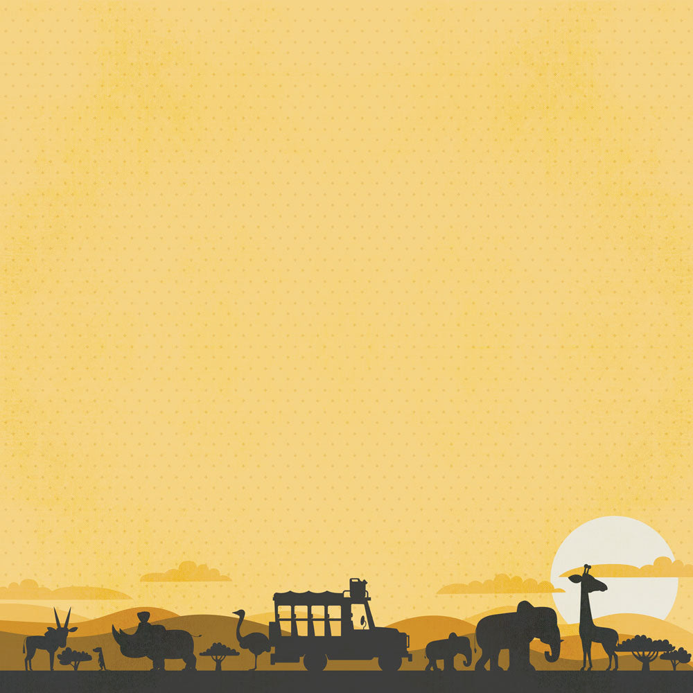 Simple Stories Say Cheese WILD KINGDOM 12”X12” Scrapbook Paper