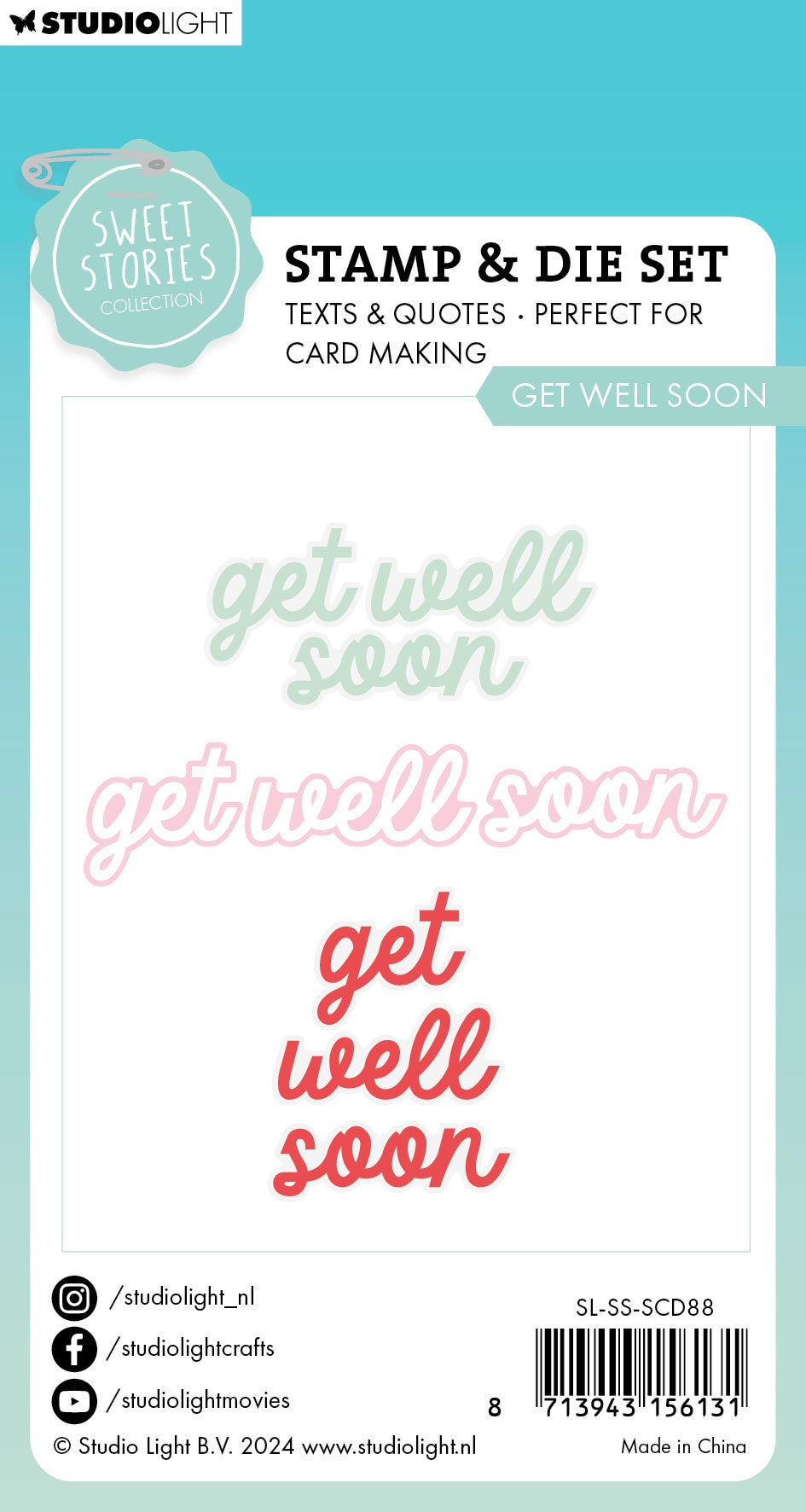 Studio Light GET WELL SOON Stamp & Die Set
