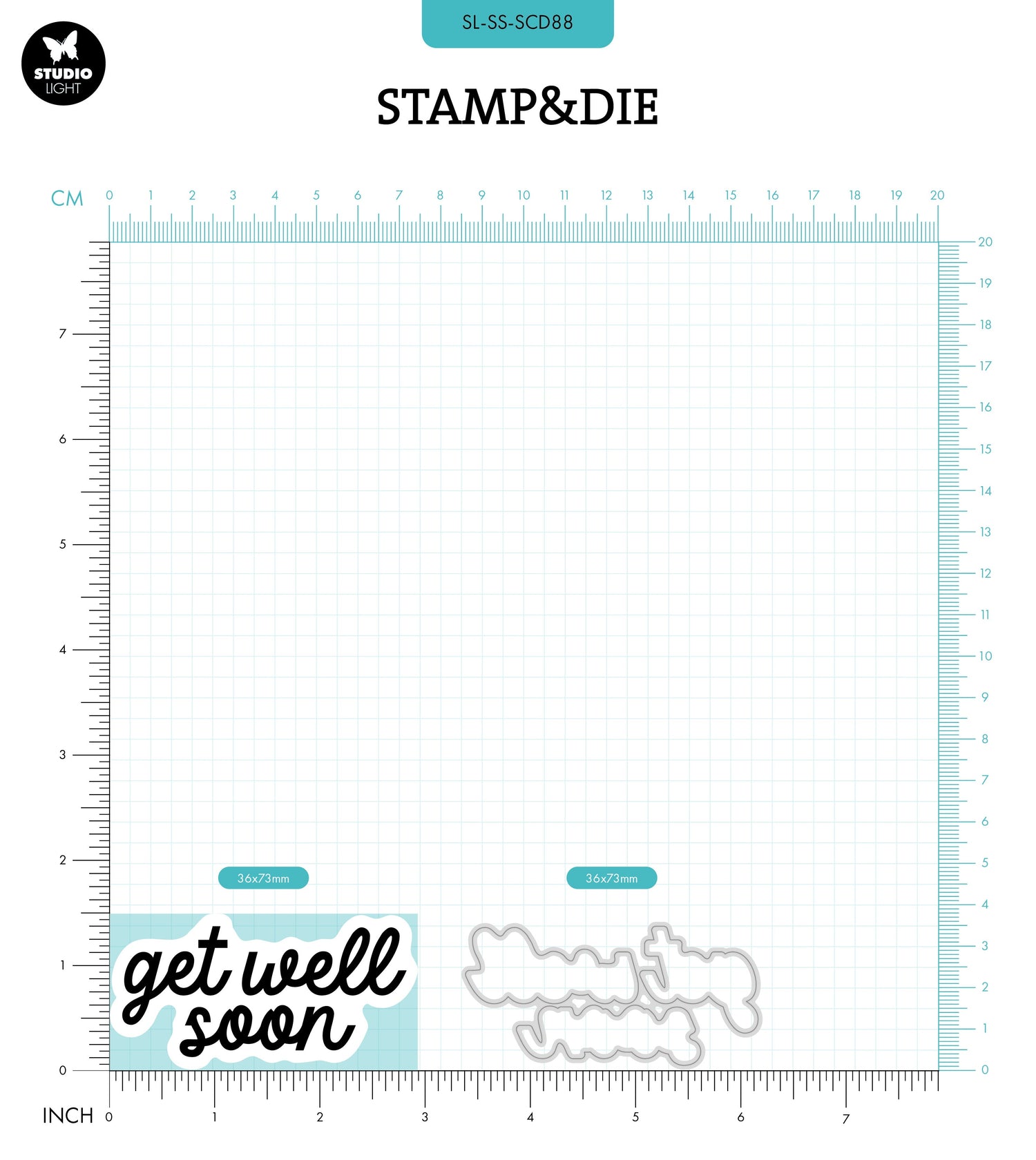 Studio Light GET WELL SOON Stamp & Die Set