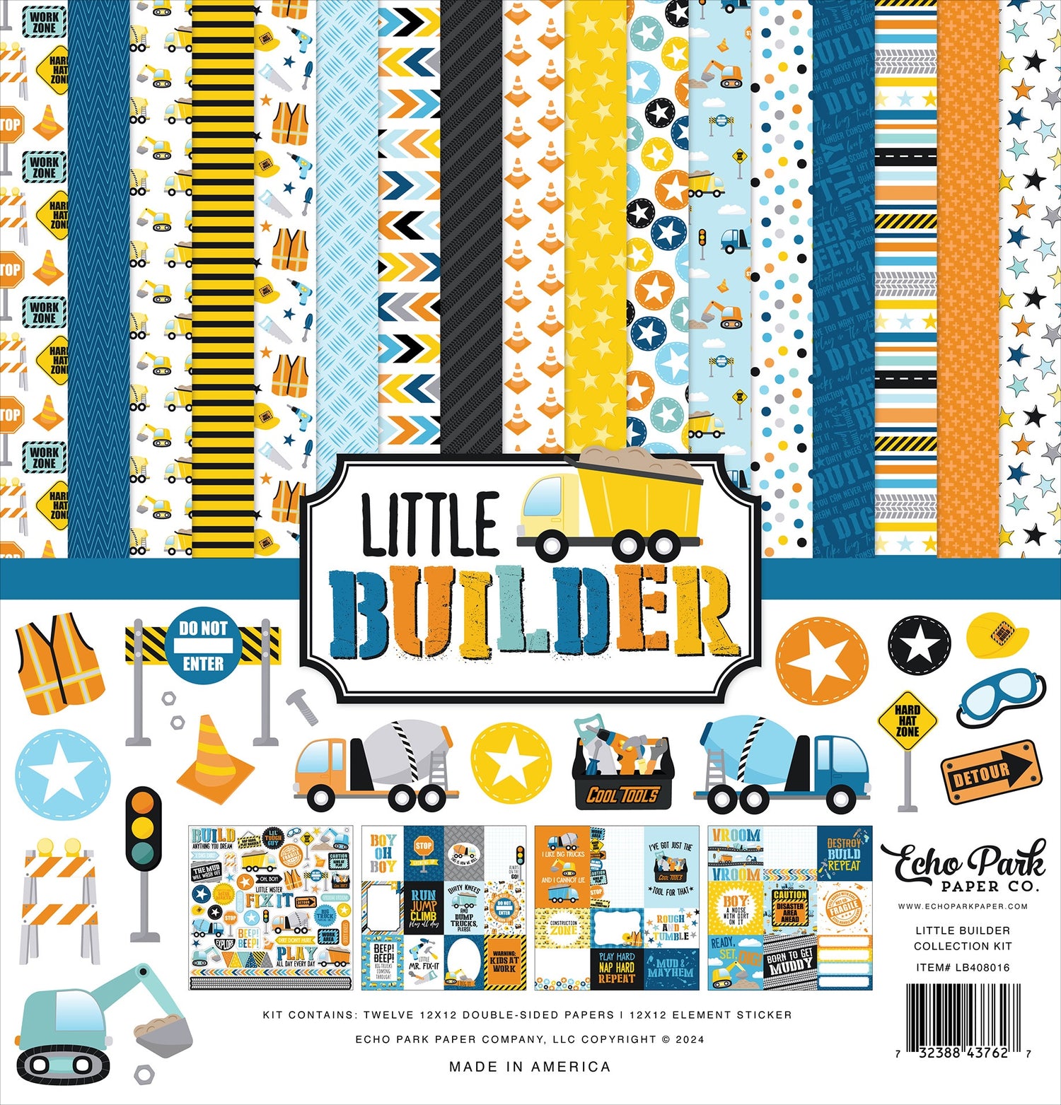 Echo Park LITTLE BUILDER 12"X12" Scrapbook Collection Kit