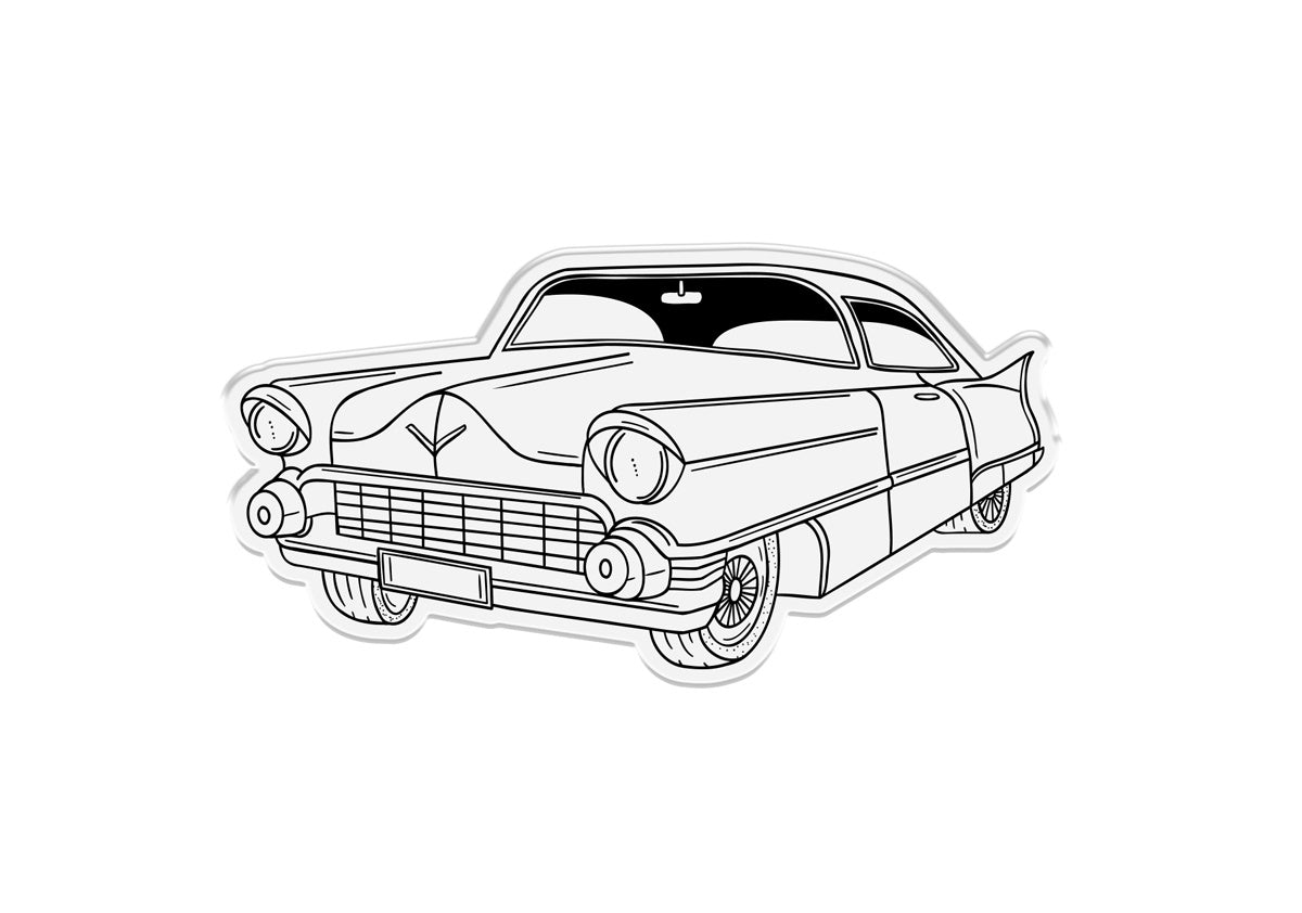 Crafter’s Companion Vintage Vegas COOL CADILLAC Stamp & Metal Die 2pc