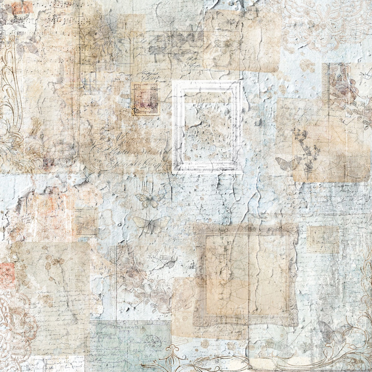 Crafter’s Companion DISTRESSED FLORALS 12”X12” Paper Pad 24 Sheets