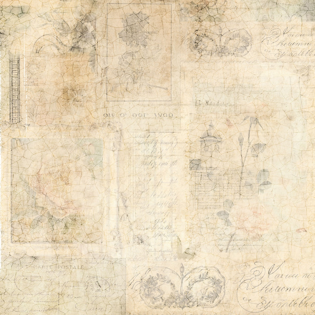 Crafter’s Companion DISTRESSED FLORALS 12”X12” Paper Pad 24 Sheets