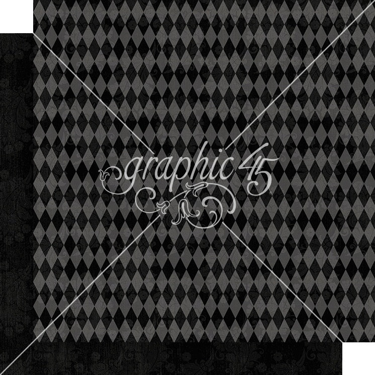 Graphic 45 CURIOUSER & CURIOUSER 12X12 Patterns & Solids Pack