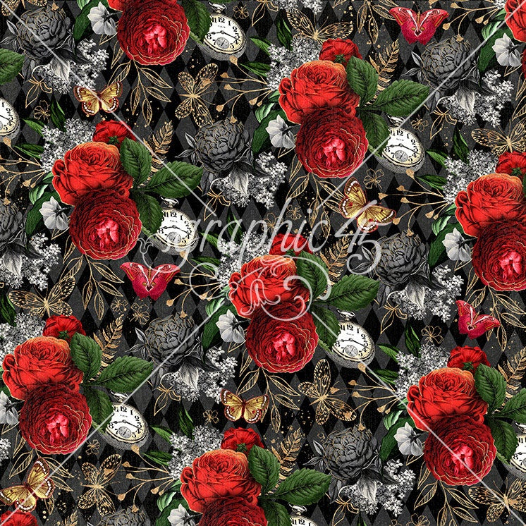 Graphic 45 CURIOUSER & CURIOUSER 12X12 Scrapbook Paper