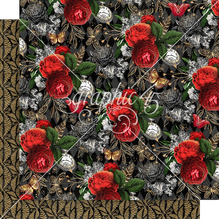 Graphic 45 CURIOUSER & CURIOUSER 12X12 Scrapbook Paper