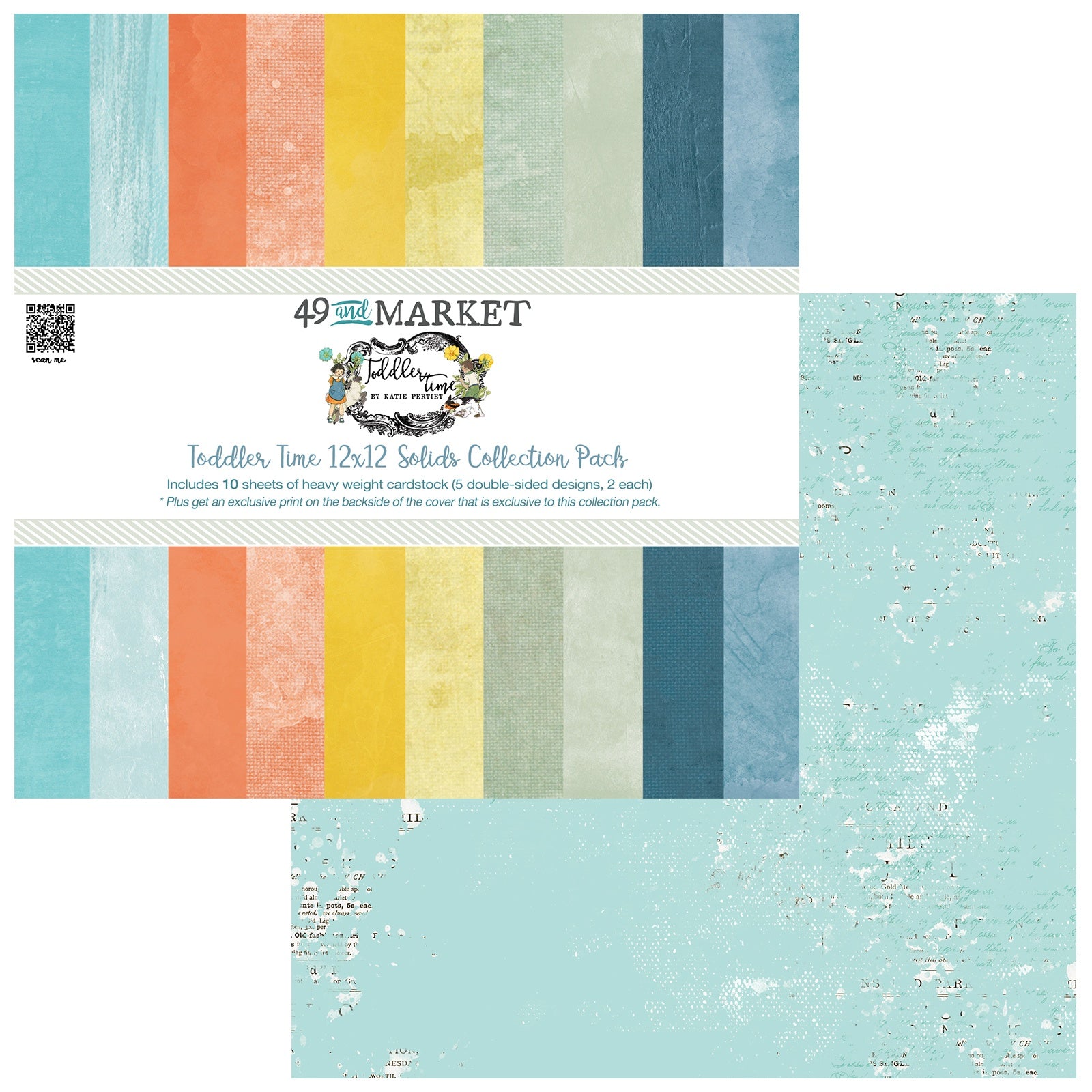 49 and Market TODDLER TIME 12X12 Solids Collection Pack