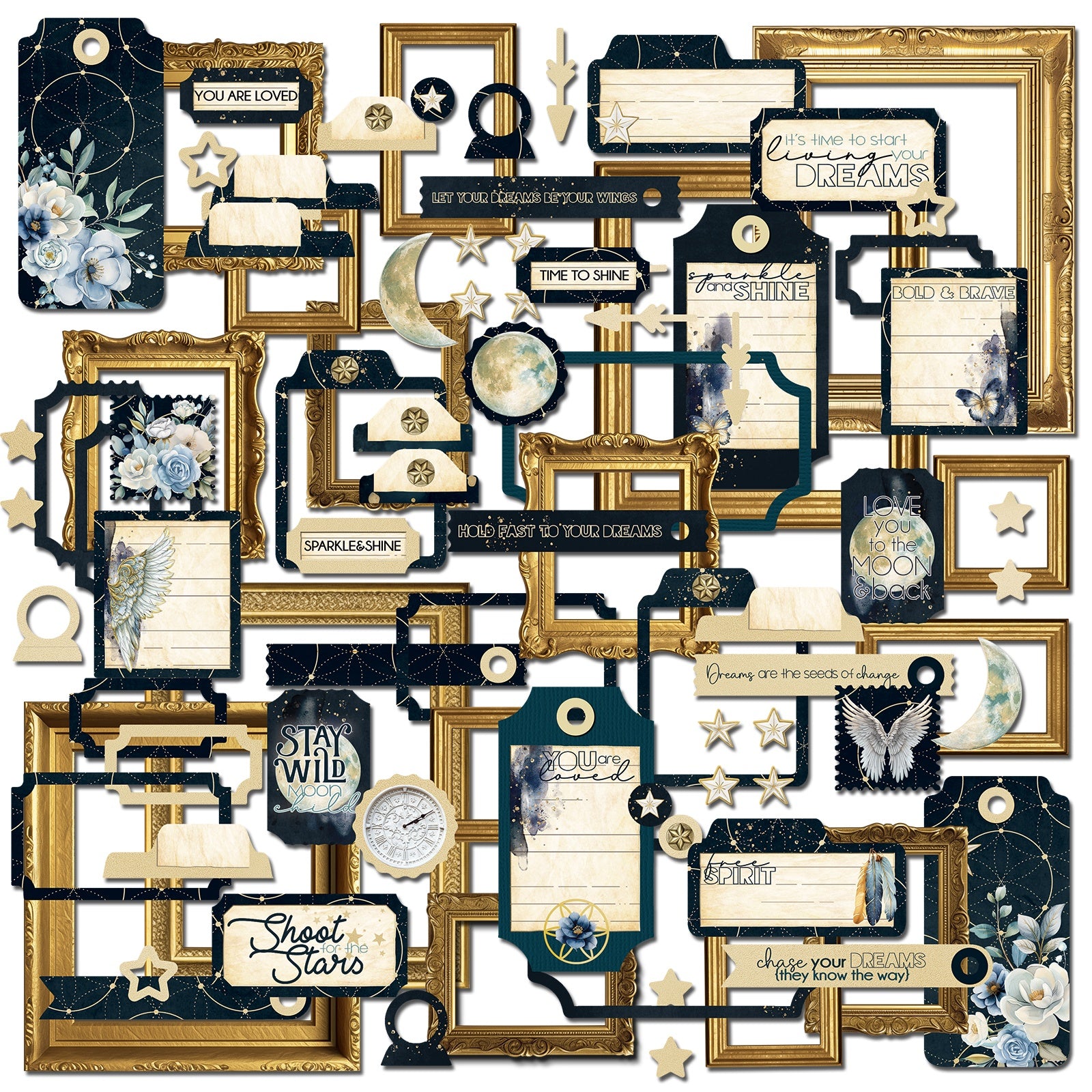 49 and Market STARLIGHT DREAMS Die Cut Elements 89pc