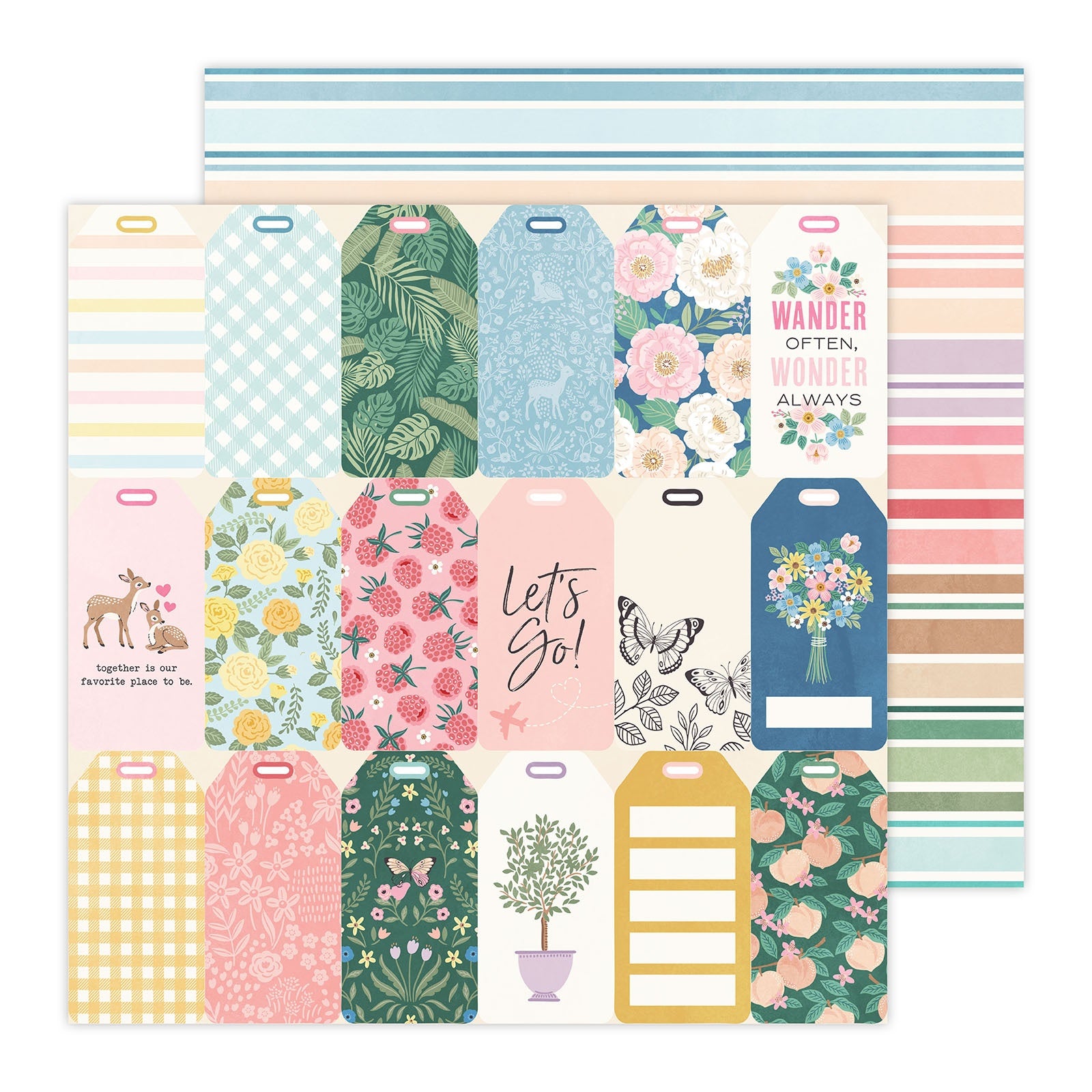 Bea Valint SMILES FOR MILES 12”X12” Scrapbook Paper