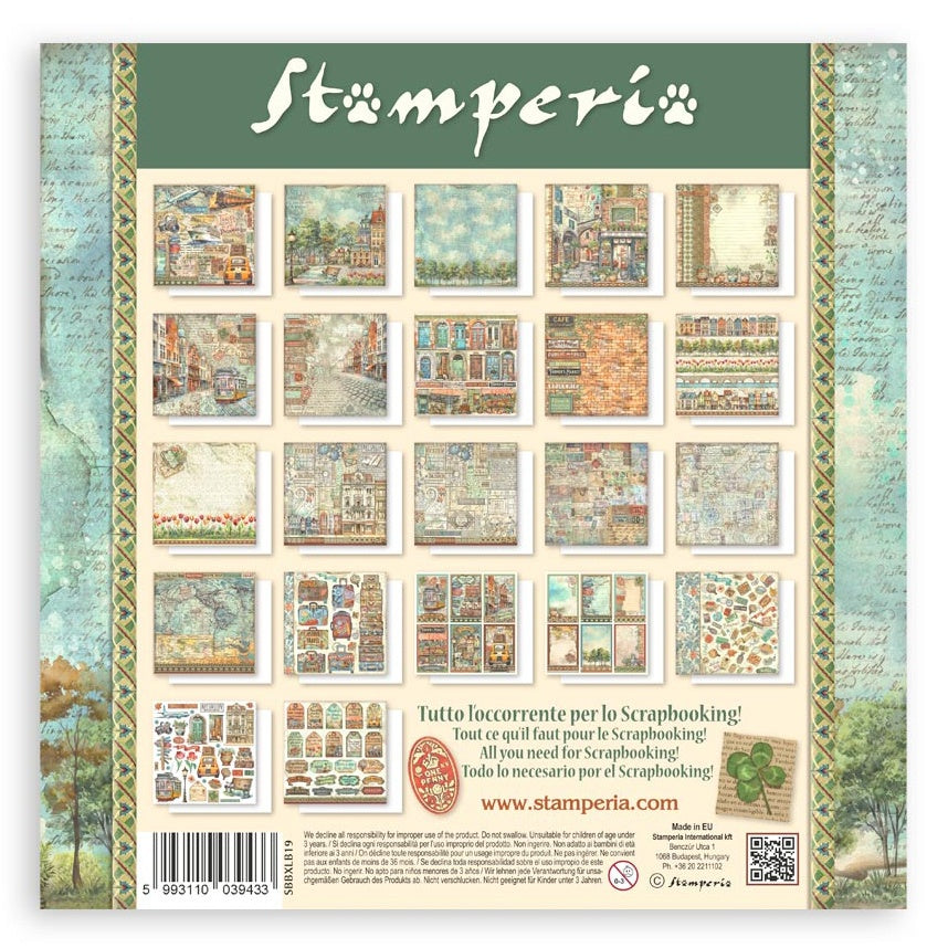 Stamperia ART OF TRAVELLING MAXI PAD 12"X12" Scrapbook Paper Pack
