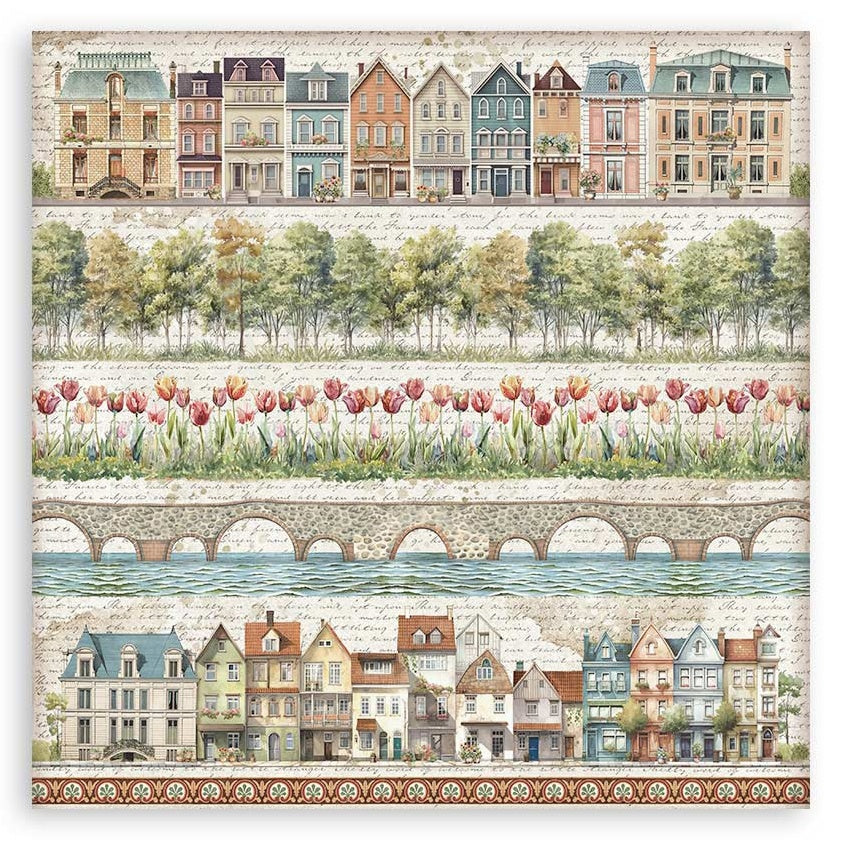 Stamperia ART OF TRAVELLING MAXI PAD 12"X12" Scrapbook Paper Pack