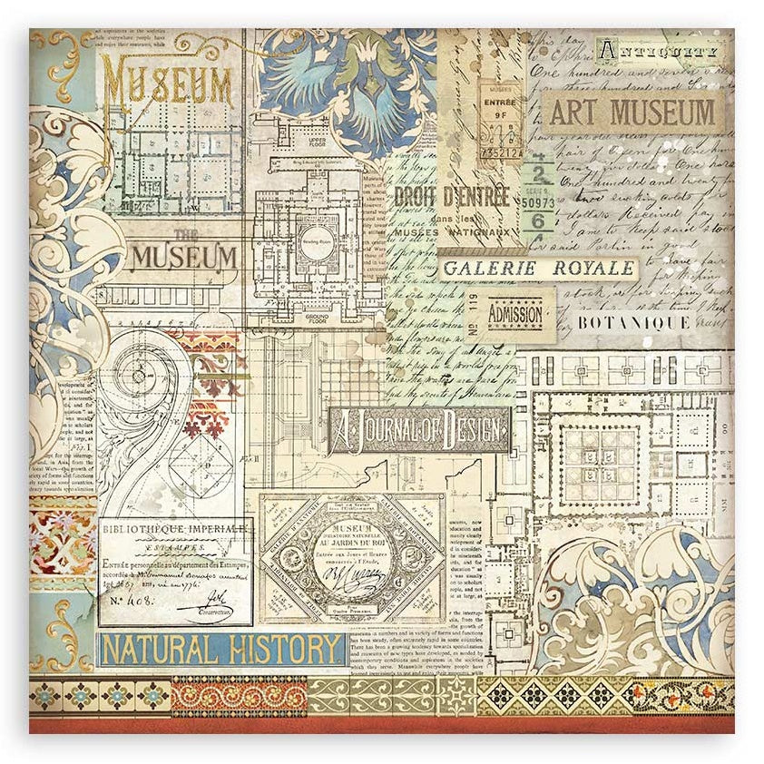 Stamperia ART OF TRAVELLING MAXI PAD 12"X12" Scrapbook Paper Pack