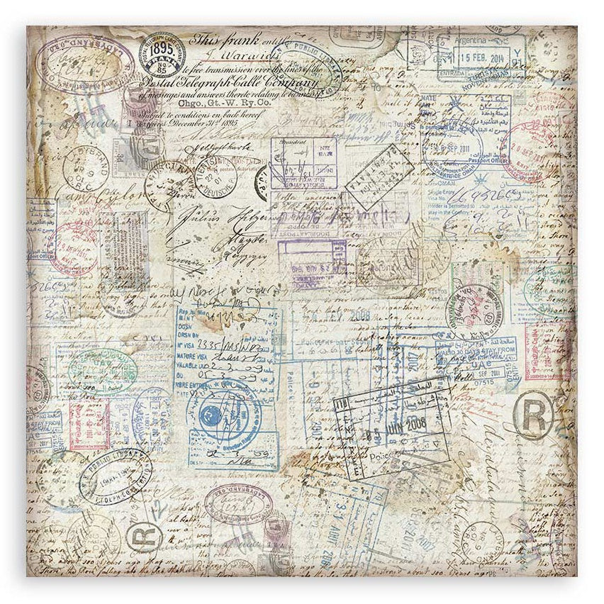 Stamperia ART OF TRAVELLING MAXI PAD 12"X12" Scrapbook Paper Pack