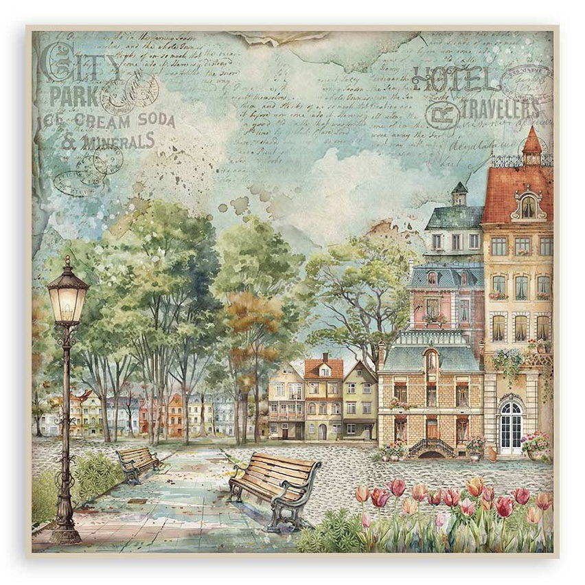 Stamperia ART OF TRAVELLING MAXI PAD 12"X12" Scrapbook Paper Pack