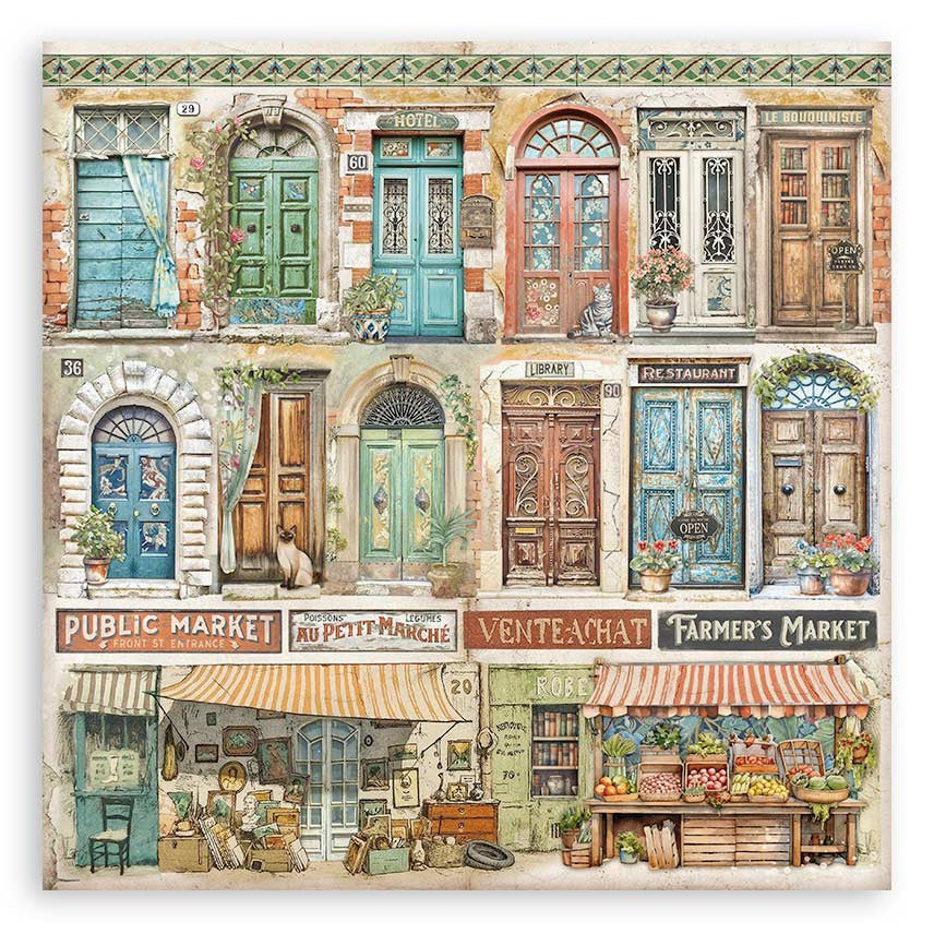 Stamperia ART OF TRAVELLING MAXI PAD 12"X12" Scrapbook Paper Pack