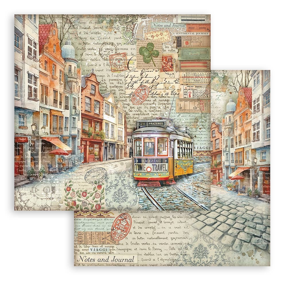 Stamperia Art of Traveling NOTES AND JOURNAL 12"X12" Scrapbook Paper