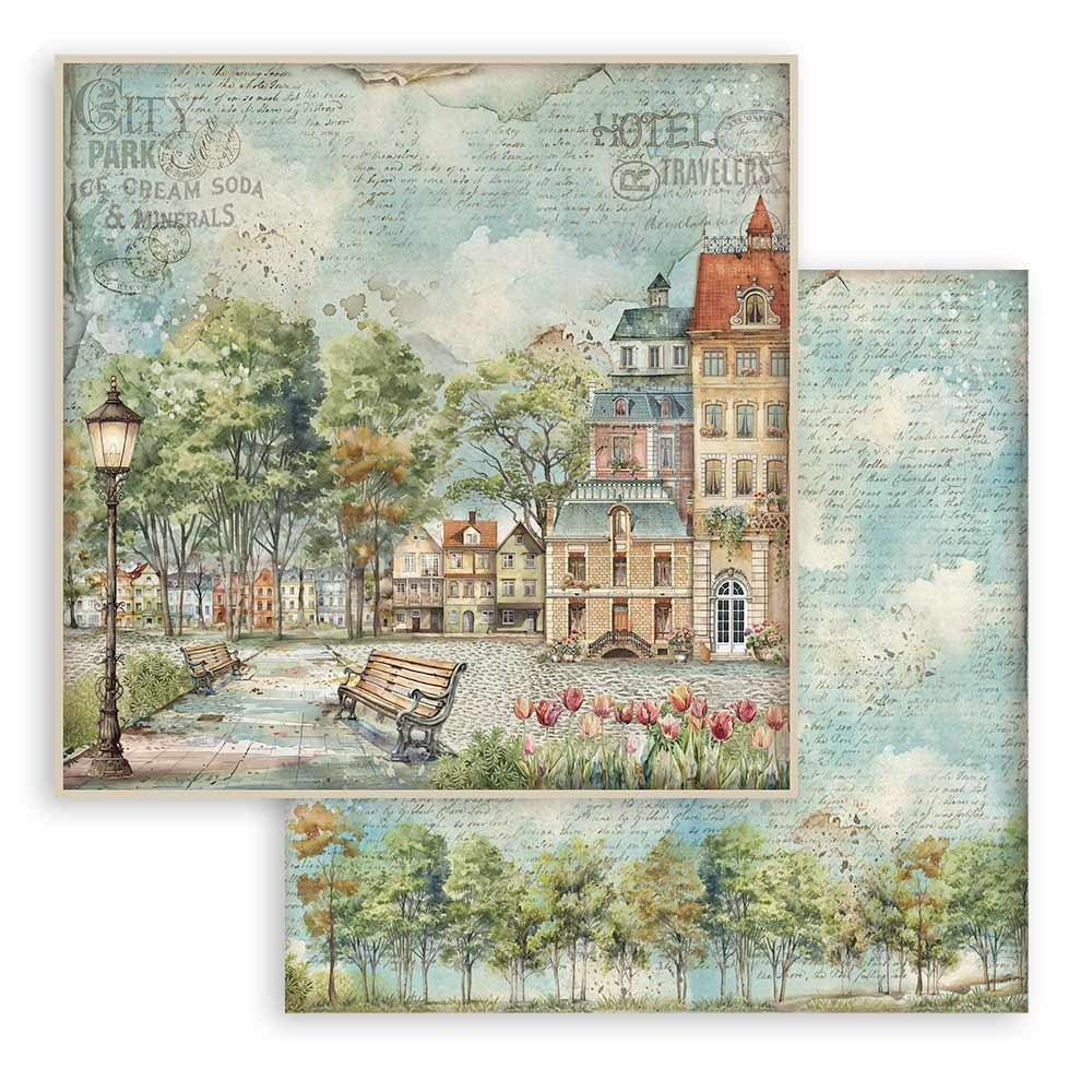 Stamperia ART OF TRAVELLING 12"X12" Scrapbook Paper Pack