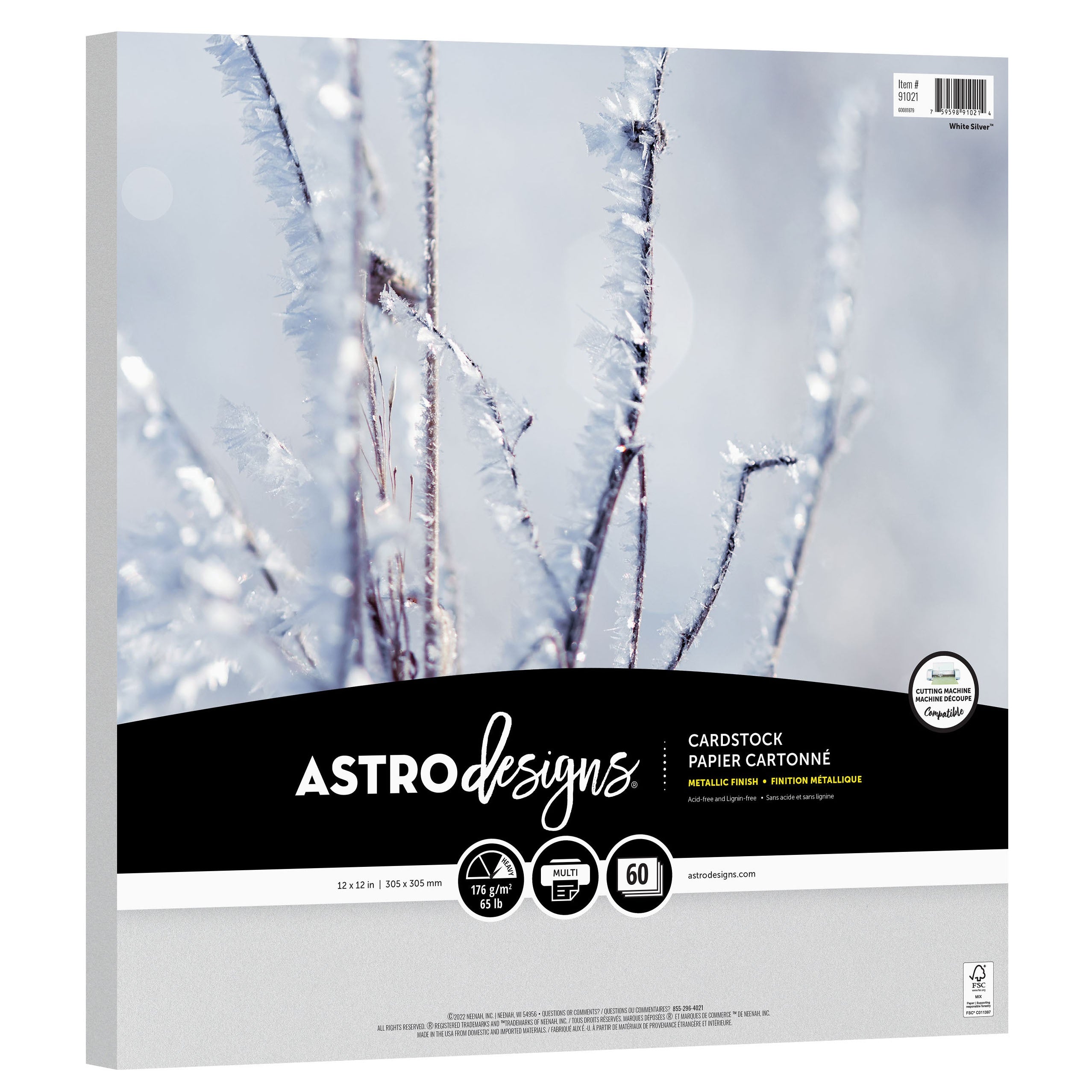 Astro Designs METALLIC FINISH 12”X12” Cardstock 60 Sheets