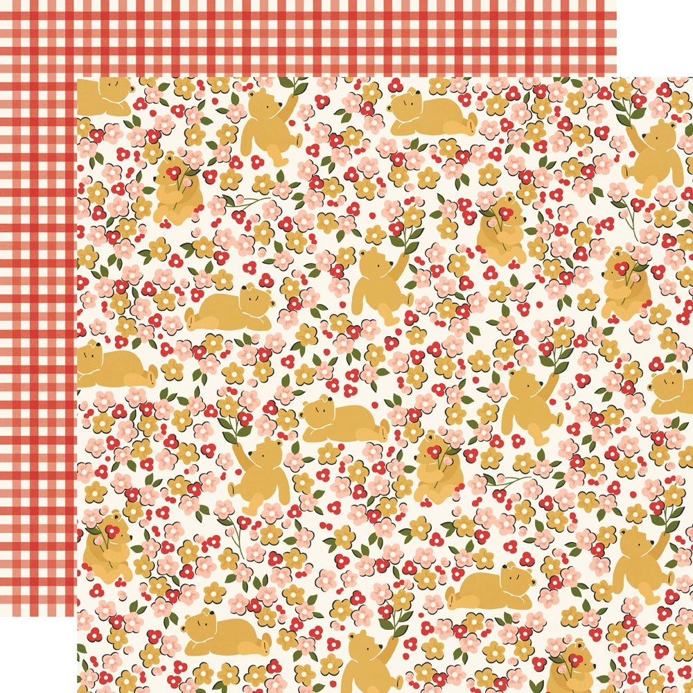 Simple Stories SAY CHEESE CLASSIC POOH 12X12 Scrapbook Paper