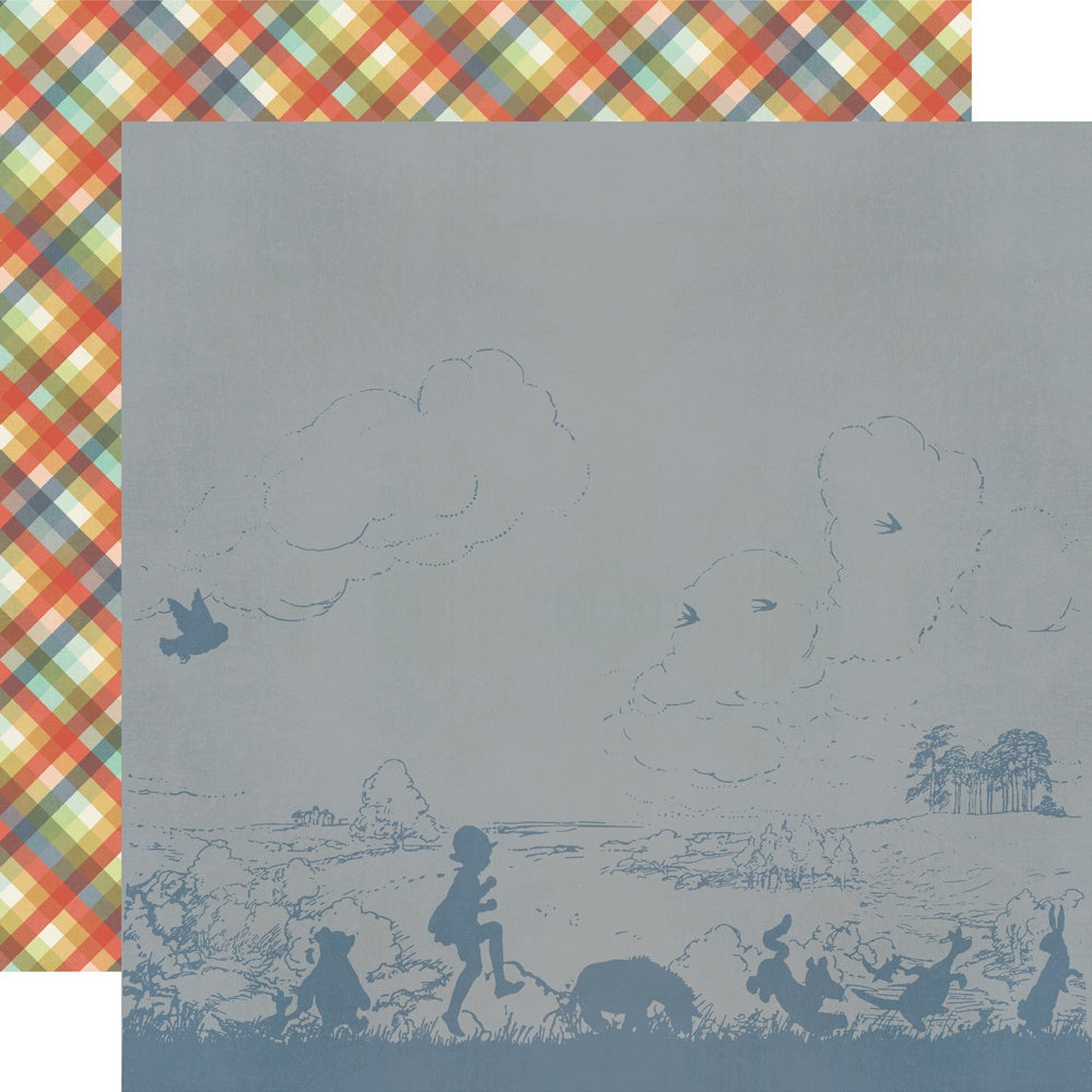 Simple Stories SAY CHEESE CLASSIC POOH 12X12 Scrapbook Paper