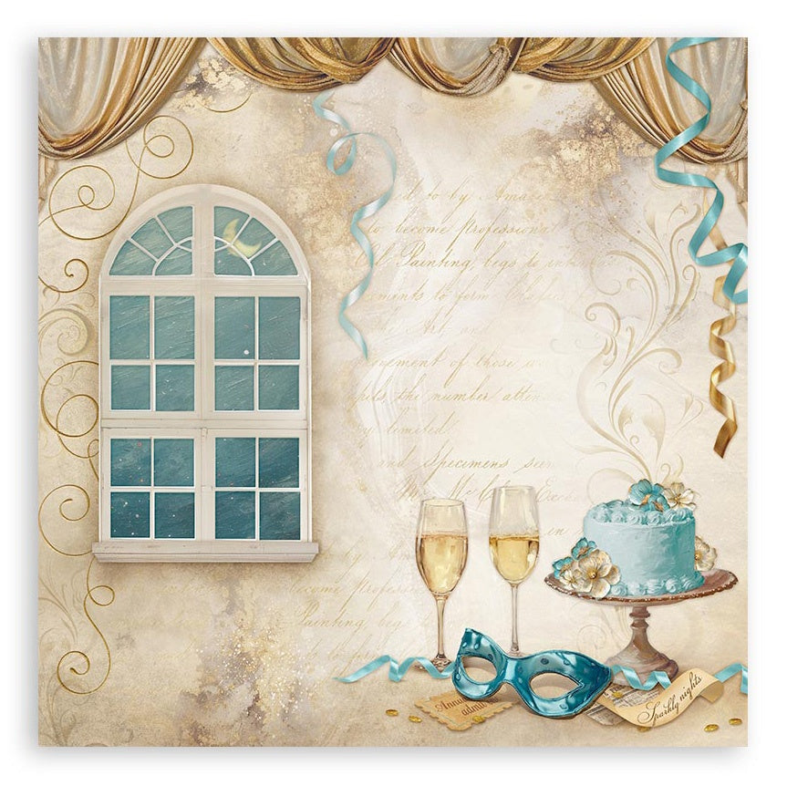 Stamperia MASQUERADE MAXI PAD 12"X12" Scrapbook Paper Pack
