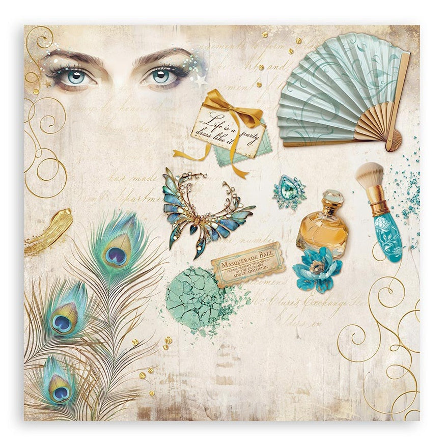 Stamperia MASQUERADE MAXI PAD 12"X12" Scrapbook Paper Pack