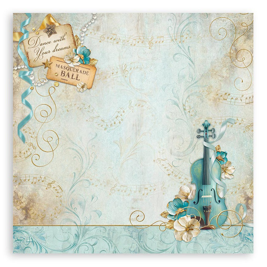 Stamperia MASQUERADE MAXI PAD 12"X12" Scrapbook Paper Pack