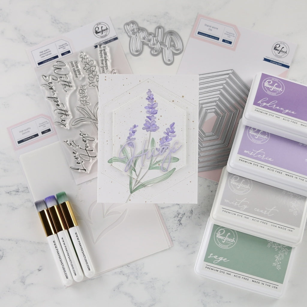 Pinkfresh Studio BASIC SENTIMENTS Stamp & Die Set 28pcs
