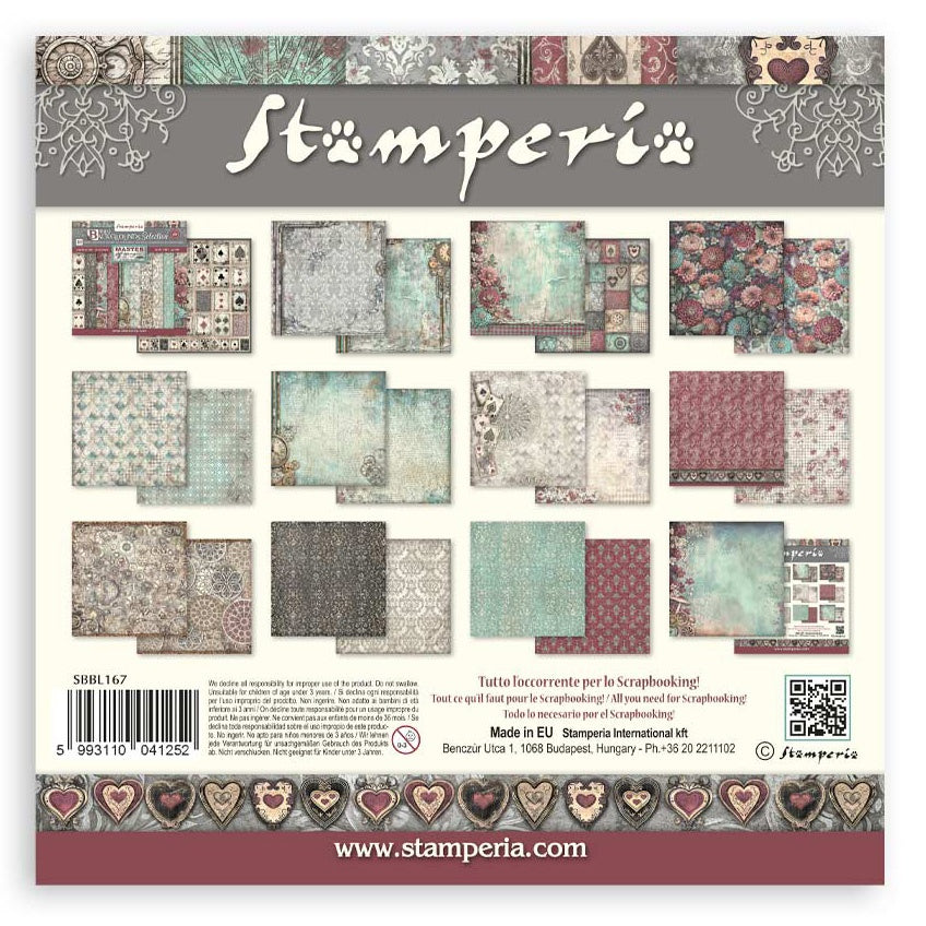 Stamperia Maxi Backgrounds MASTER OF MAGIC 12"X12" Scrapbook Paper Pack
