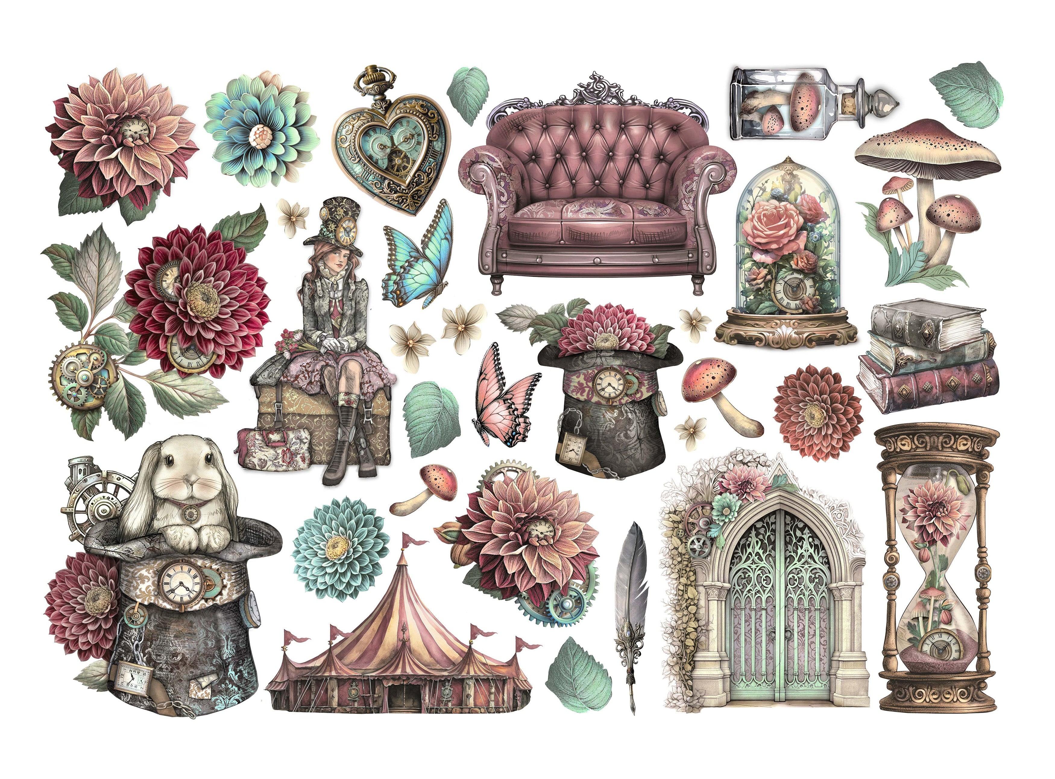 Stamperia MASTER OF MAGIC Adhesive Ephemera Cutouts
