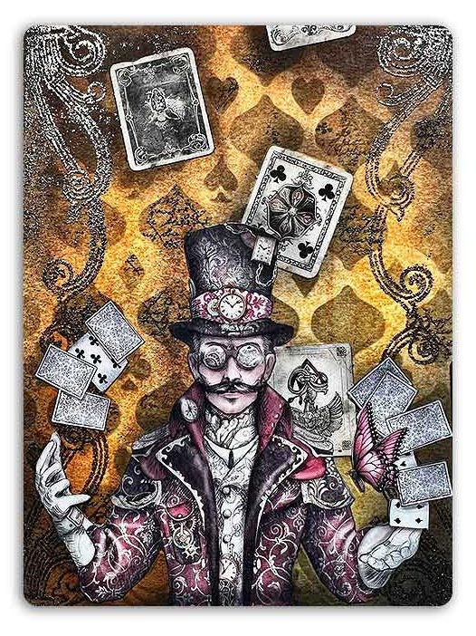 Stamperia Master Of Magic PLAYING CARDS Clear Stamps 9pc