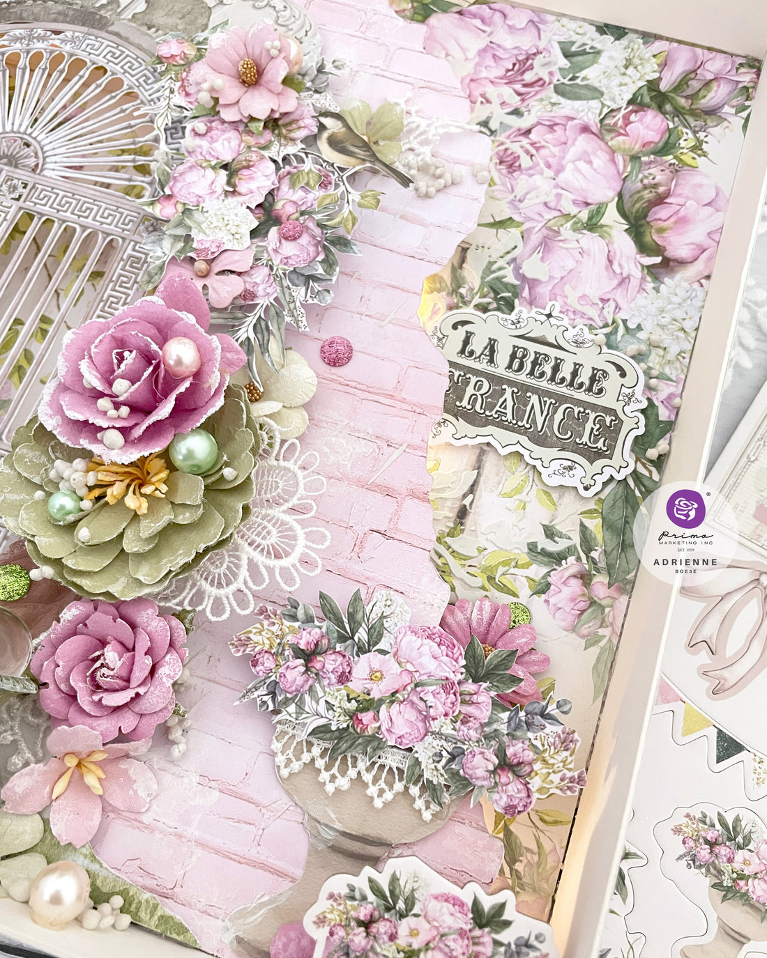 Prima SERENE PETALS STICKERS 2 Sheets 55pc