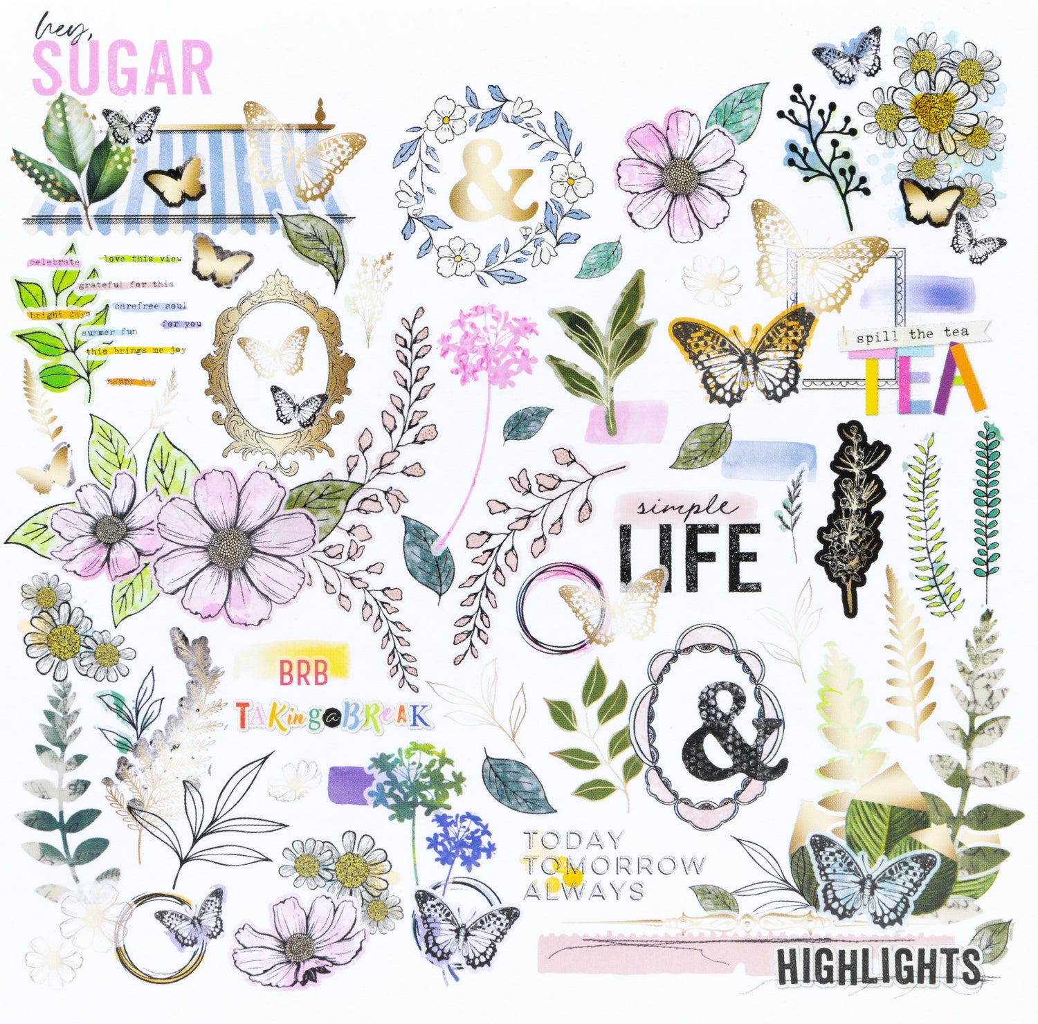 49 and Market Vicki Boutin THE FLOWER EMPORIUM Foiled Die-Cut Assortment