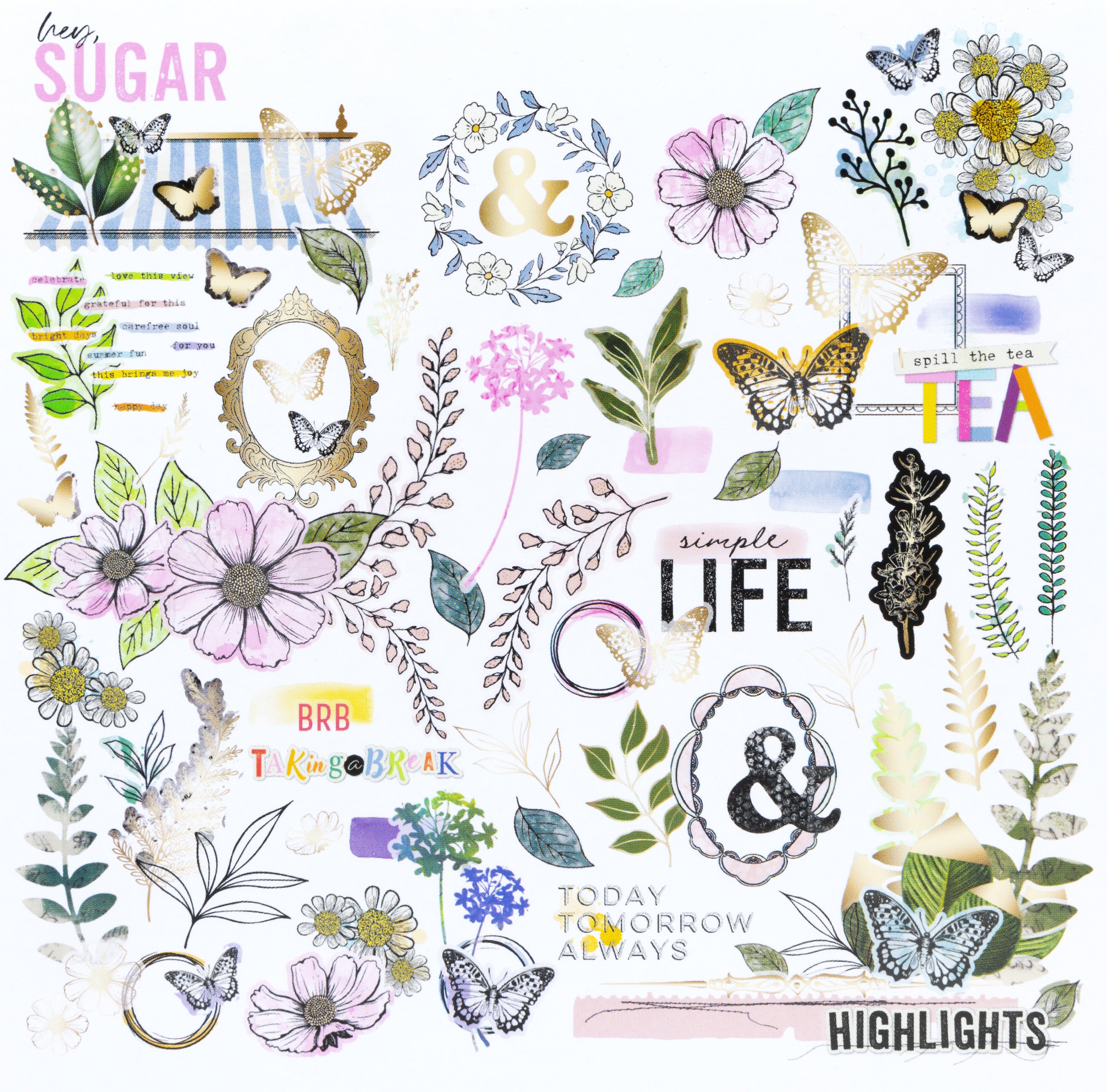 49 and Market Vicki Boutin THE FLOWER EMPORIUM Foiled Die-Cut Assortment