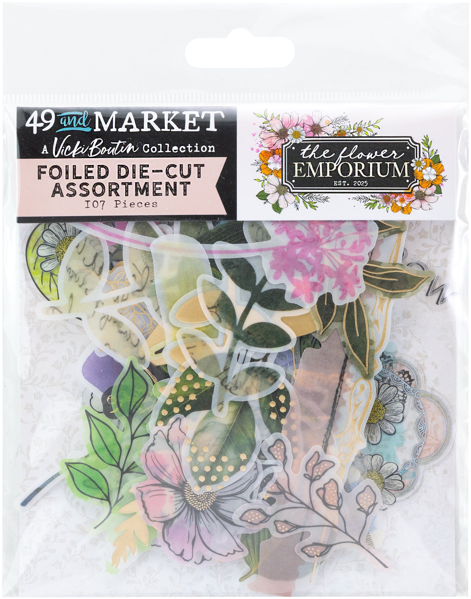 49 and Market Vicki Boutin THE FLOWER EMPORIUM Foiled Die-Cut Assortment