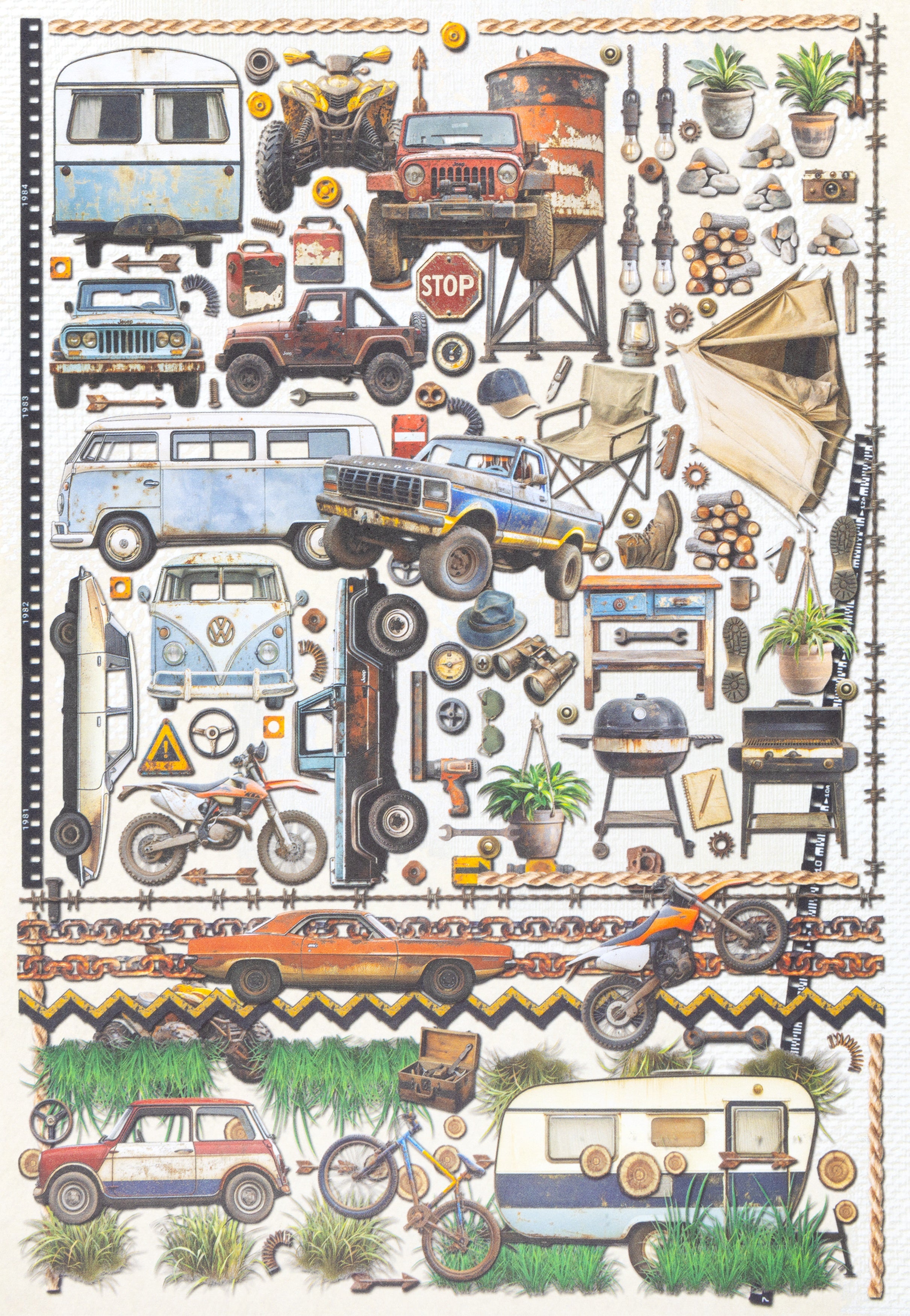 49 and Market RUST AND REVS 2.0 Laser Cut Elements