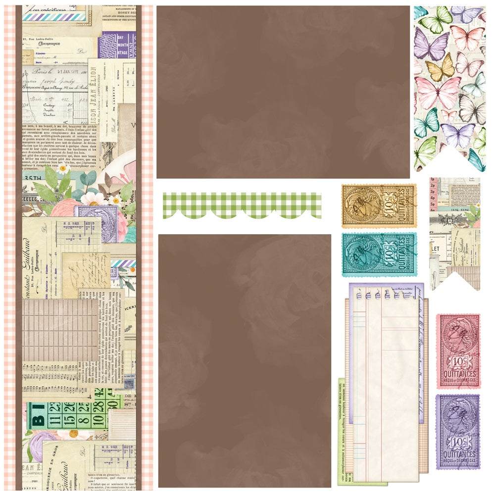Simple Stories Simple Pages VINTAGE FLOWER SHOPPE Page Kit