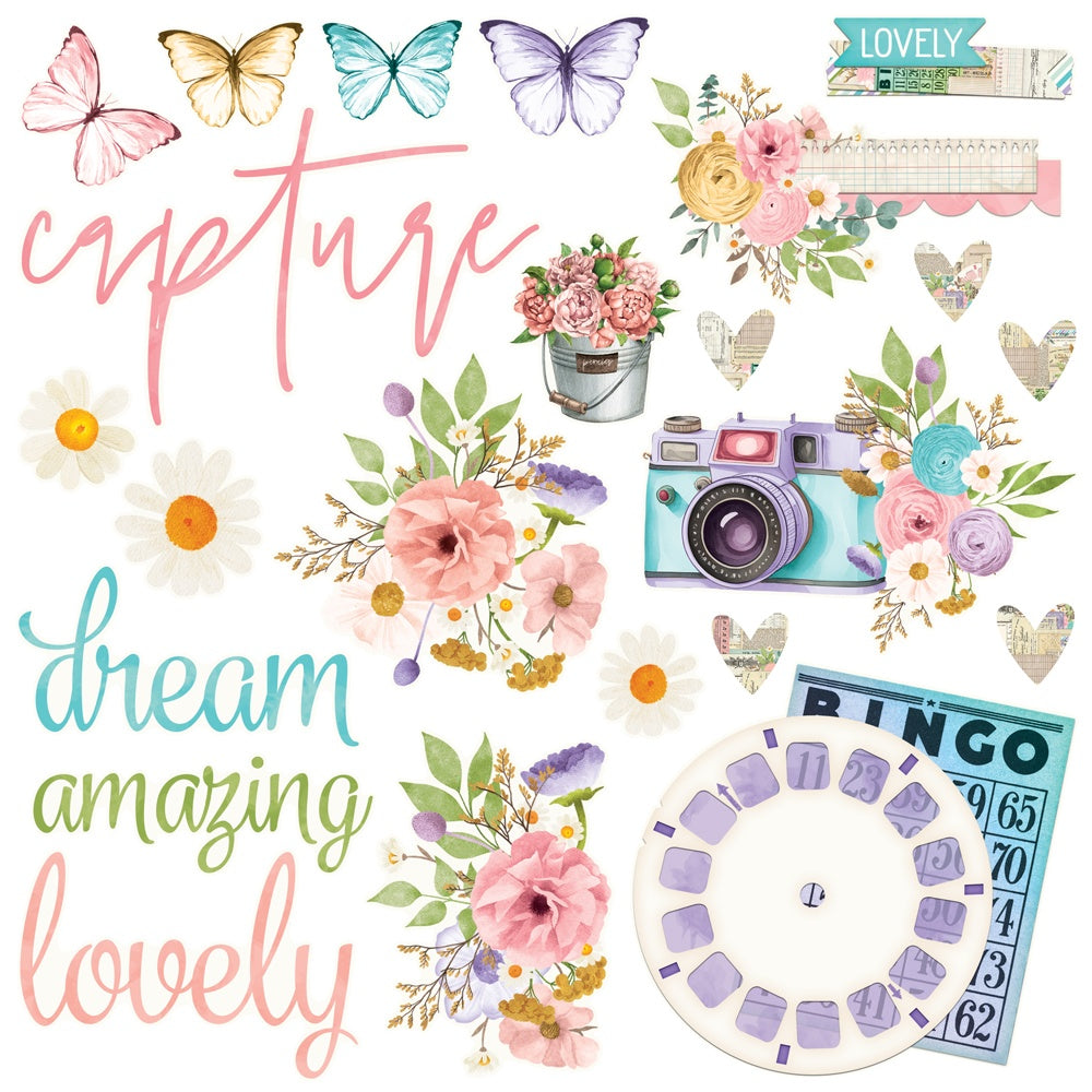 Simple Stories Simple Pages VINTAGE FLOWER SHOPPE Page Kit